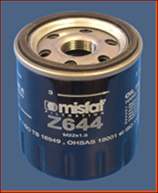 Filtre à huile MISFAT Z644