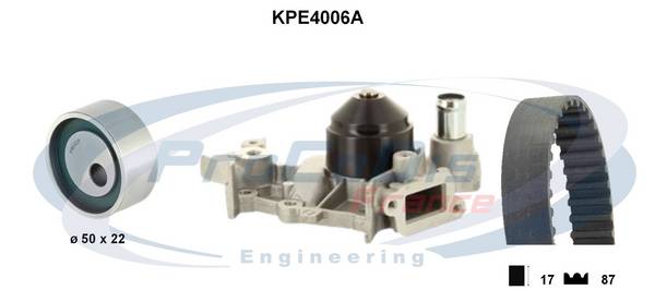 Kit de distribution + pompe à eau PROCODIS FRANCE KPE4006A