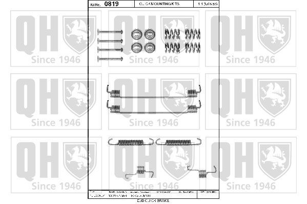 Kit d'accessoires de mâchoire de frein QUINTON HAZELL BFK456