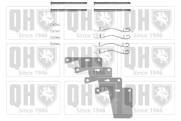 Kit de montage Jeu de 4 plaquettes de frein QUINTON HAZELL BFK647