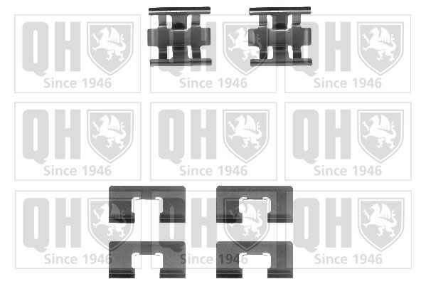 Kit de montage Jeu de 4 plaquettes de frein QUINTON HAZELL BFK670
