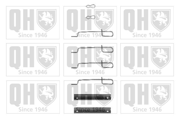 Kit de montage Jeu de 4 plaquettes de frein QUINTON HAZELL BFK746