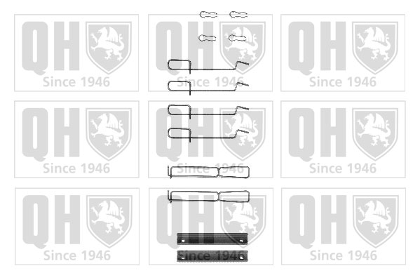 Kit de montage Jeu de 4 plaquettes de frein QUINTON HAZELL BFK839