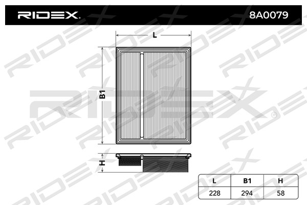 Filtre à air RIDEX 8A0079