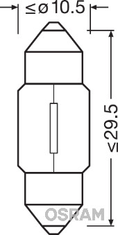 Ampoule 10W Original base 31MM OSRAM 6438 (lot de 10)