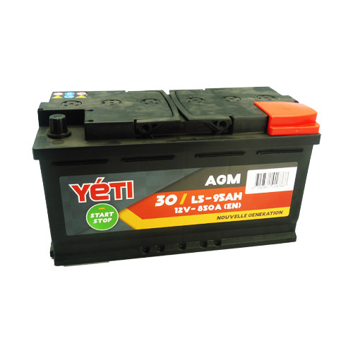 YETI - Batterie voiture 12V Start & Stop AGM 95AH 850A L5 (n°30) -  Carter-Cash