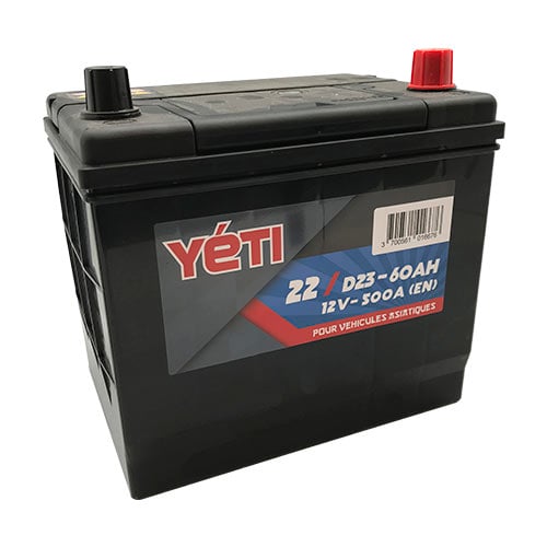 YETI - Batterie voiture 12V 60AH 500A D23 (n°22) - Carter-Cash