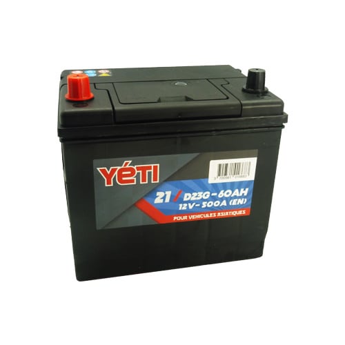 YETI - Batterie voiture 12V 60AH 500A D23G (n°21)