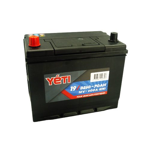 YETI - Batterie voiture 12V 70AH 600A D26G (n°19)
