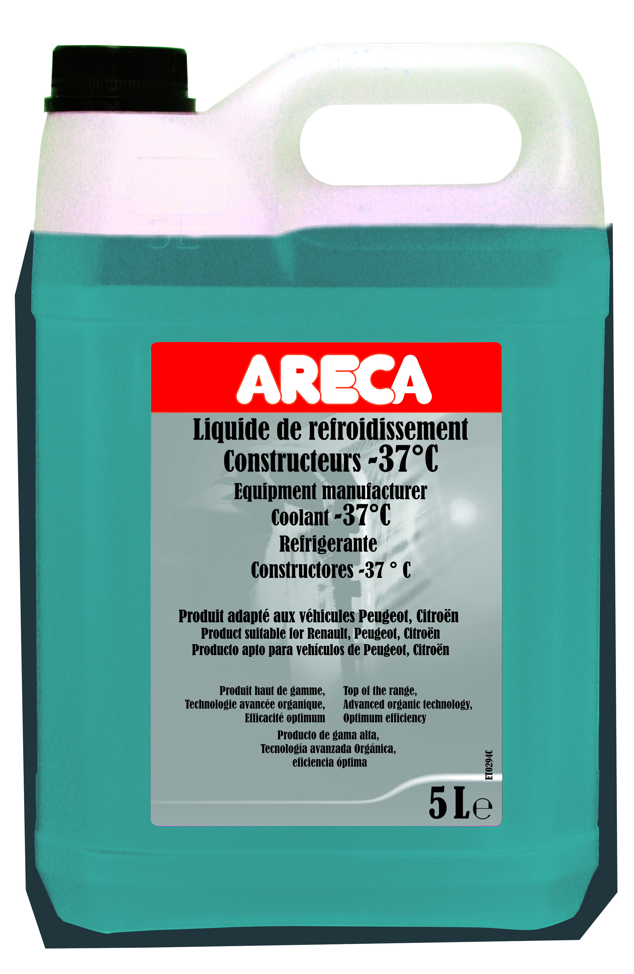 Liquide de refroidissement -37°C ARECA 5 litres (PSA)