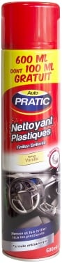 Nettoyant plastique finition brillante senteur vanille en spray 500 + 100 ml