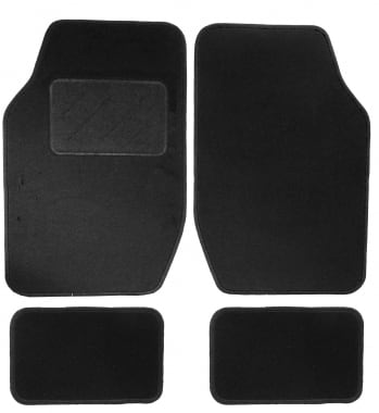 Lot de 4 tapis standard en moquette Palerme noir