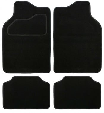 Jeu de 4 Tapis Voiture Twist moquette noir