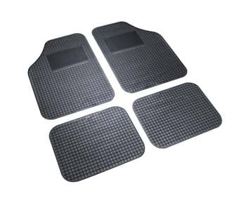 Lot de 4 tapis Sober noir en pvc