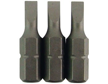 Lot de 3 embouts 1/4 plats 7 (25 mm)