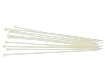 Lot de 10 rilsans coloris blanc en sachet 4.8 x 300 mm