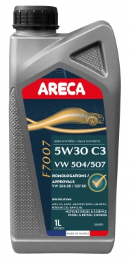 Huile moteur Areca 5W30 (C3, FAP, fortax F7007) 1 litre