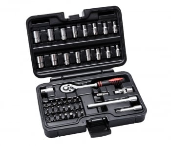 MALLETTE CLIQUET X43PCS (16 DOUILLES 1/4+21 EMBOUTS+ADAPT)