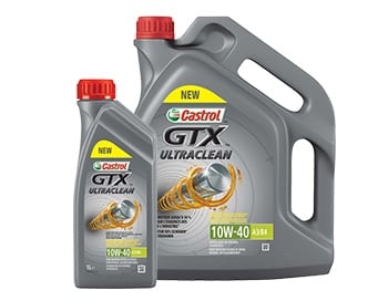 Huile moteur Castrol 10W40 (GTX ultraclean) 5 + 1 litres