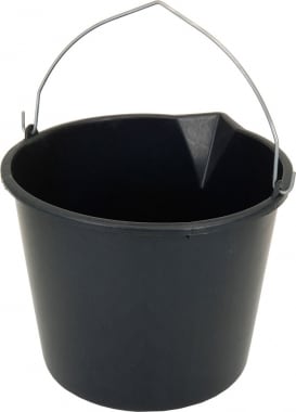 Seau 12 litres noir anse metal
