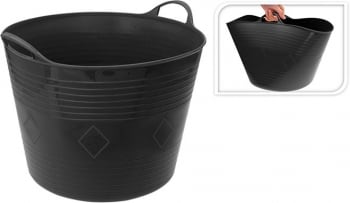 Seau flexible 13 litres noir 45 cm