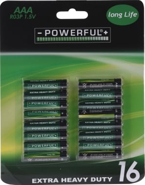 Lot de 16 piles powerful (AAA)