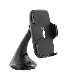 Support de téléphone à induction 5W ventouse chargeur allume-cigare cable micro USB noir