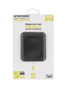Power bank slim 3000MAH noir