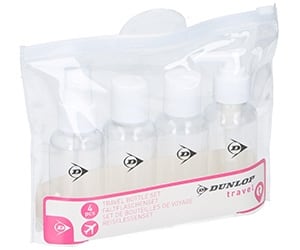 Lot de 4 flacons assortis kit de voyage