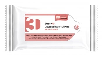 Sachet de 80 lingettes désinfectantes