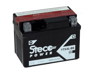 STECO - Batterie moto 12V 3Ah - YTX4L-BS