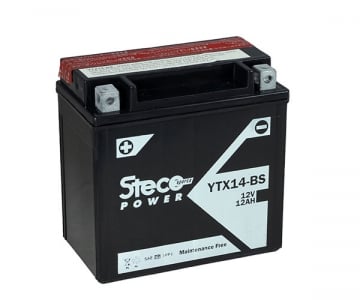 STECO - Batterie moto 12V 12Ah - YTX14-BS