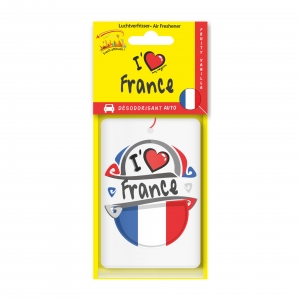 Désodorisant cartonnette '' I LOVE FRANCE ''