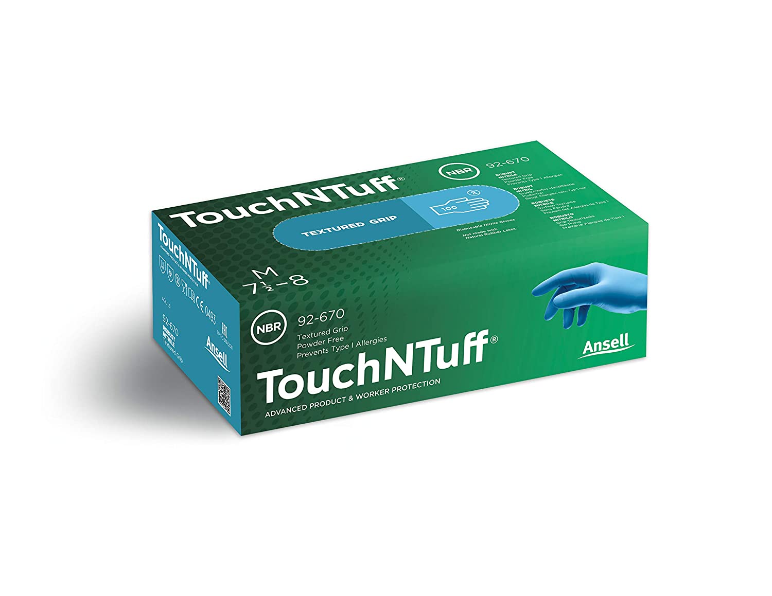 Distribution De Le Gang Du Gant Vert Boîte de 100 gants en nitrile Ansell TouchNTuff 92-670 XL pas cher |  Carter-cash