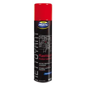 Nettoyant plastique finition satinée senteur voiture neuve spray mousse 400 ml AUTO PRATIC (PPN400)