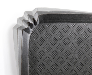 Tapis de coffre polypropylène avec soufflets 60x95 cm noir MOTTEZ