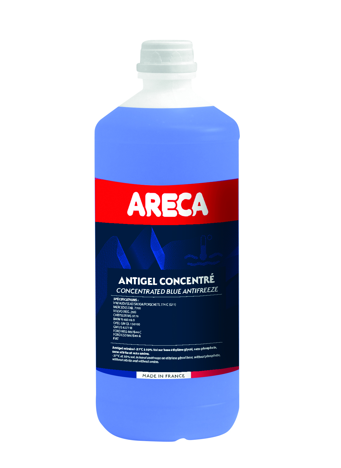 Antigel concentré liquide de refroidissement ARECA 1 litre pas cher
