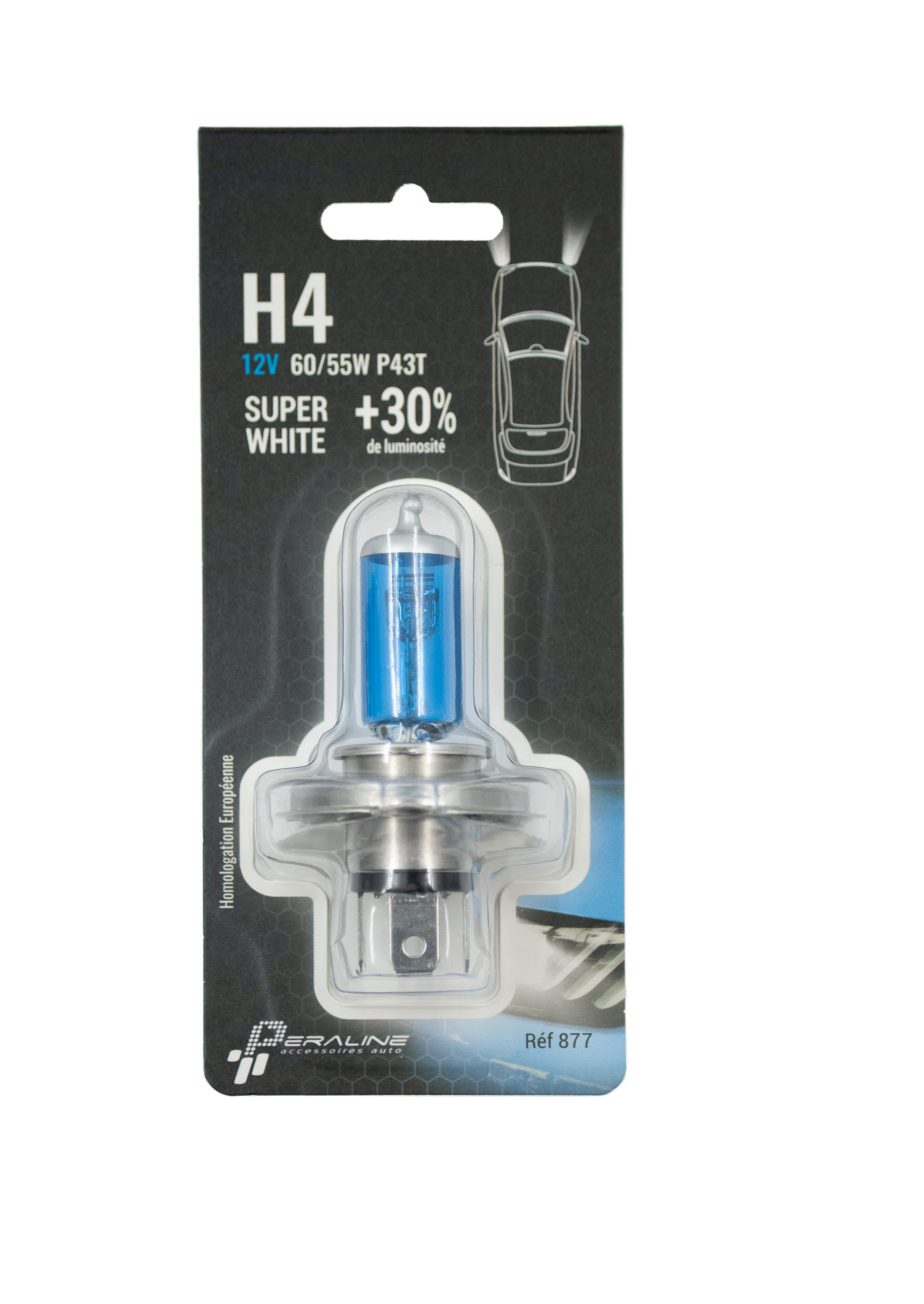 Ampoule H4 60/55W bleutée pas cher