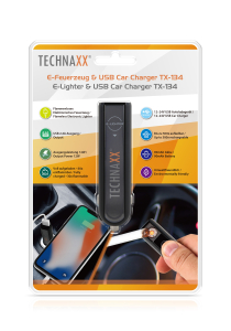 Briquet électronique et chargeur USB de voiture TECHNAXX TX-134