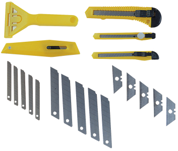 Lot de 5 cutters avec 3 boîtes de lames