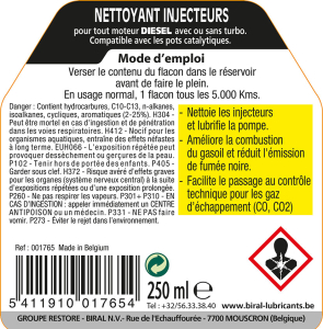 Nettoyant injecteurs diesel 250 ml