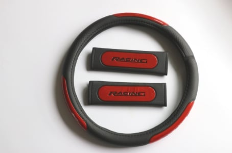 Set tuning rouge racing (Couvre volant et 2 protège ceinture) OTOKIT